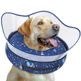 Toptakeit front view elevated donut collar showing full protective shape and comfort