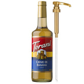 Torani botella frontal mostrando etiqueta y tamaño 750 ml facil uso