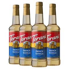 Torani bottle front packaging showing product and size, conveys reliability