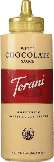 Torani botella frente mostrando envase y beneficios para bebidas
