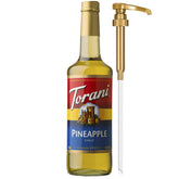 Torani botella frontal mostrando jarabe de piña, ideal para bebidas tropicales