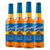 Torani botella frente pack mostrando etiqueta y volumen, práctico para barras