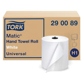 Tork Matic frente del rollo mostrando diseño y ancho, fácil identificación de producto
