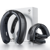 TORRAS front view showing bladeless neck fan and airflow benefits