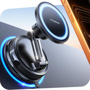 TORRAS front view of MagSafe car mount showing clean design and stable hold