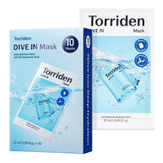 Torriden front packaging showing 10-sheet mask set and benefits