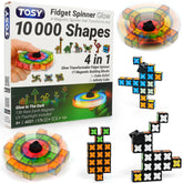 TOSY empaque frontal mostrando bloques y linterna UV para regalo