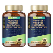 Totaria frontal del pack mostrando beneficio de 5‑en‑1 para salud intestinal