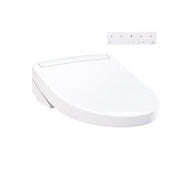TOTO WASHLET S5 frente empaquetado mostrando diseño y beneficio de instalación sencilla