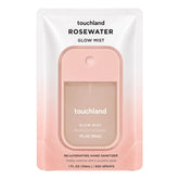 Touchland envase frontal tamaño viaje mostrando diseño y portabilidad