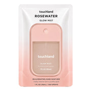 Touchland envase frontal tamaño viaje mostrando diseño y portabilidad