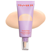 Tower 28 frasco frontal SunnyDays Shade 13 mostrando diseño y tamaño