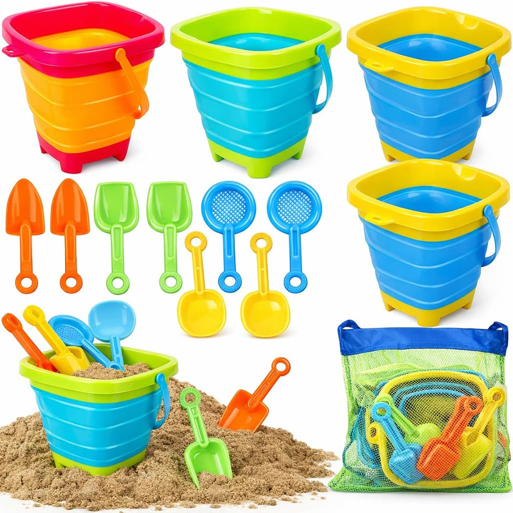 TOY Life paquete frontal mostrando cubos y palas, compacto y listo para llevar