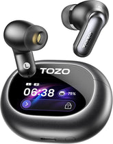 TOZO NC20 Pro front view showing compact case and earbuds, visual convenience benefit