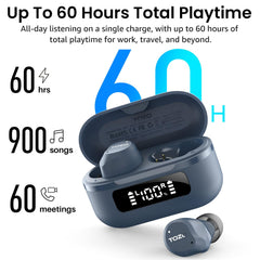 TOZO NC9 estuche abierto con auriculares listos para uso y recarga rápida