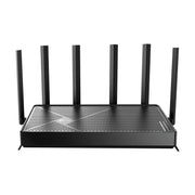 TP‑Link Archer BE400 front view showing sleek design and strong signal