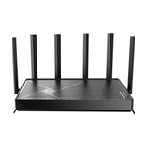 TP‑Link Archer BE600 front view showing sleek router design and strong signal