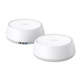 TP‑Link Deco BE25 front view showing sleek housing and improved coverage
