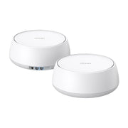 TP‑Link Deco BE25 front view showing sleek housing and improved coverage