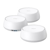 TP‑Link Deco 7 front view showing sleek node design and consistent coverage