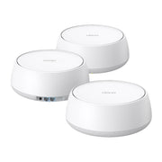 TP‑Link Deco 7 front view showing sleek node design and consistent coverage