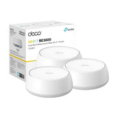 TP‑Link Deco 7 BE23 front packaging showing included 3‑pack and features