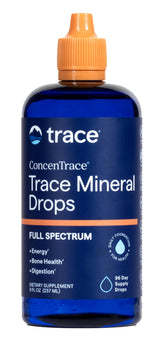 Trace Minerals ConcenTrace front packaging shows bottle and branding for easy identification