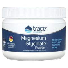 Trace Minerals vaso con polvo disuelto y color brillante, mezcla rápida y sabrosa