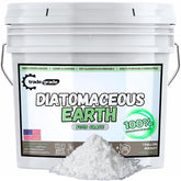 Trade Grade bucket front view showing product branding and size for easy identification and storage benefit