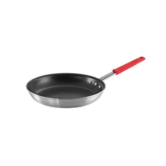 Tramontina sartén 12" vista frontal y diseño robusto, ideal para cocinar varias porciones