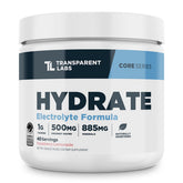 Transparent Labs front packaging showing container and flavor benefit