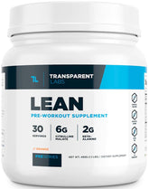 Transparent Labs front label showing orange tub and product identity for clarity