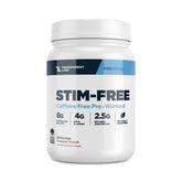 Transparent Labs front tub showing packaging and serving count, clean label clarity