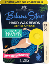 Tress Wellness bolsa frontal Bikini Star mostrando perlas y marca para confianza