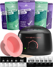 Tress Wellness frente del kit mostrando accesorios y caja, ideal para comenzar depilación
