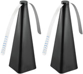 Treva ventilador frontal mostrando diseño y color negro, protección contra insectos