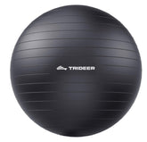 Trideer front packaging view showing stability ball and included pump for quick setup