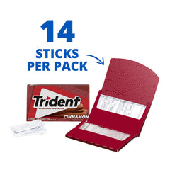 Trident close-up of gum stick texture and glossy surface for better chew