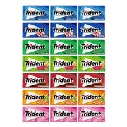 Trident paquete frontal surtido mostrando variedad y frescura