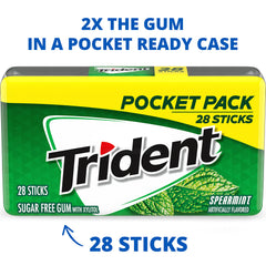 Trident primer plano del chicle destacando textura y frescura