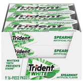 Trident envase frontal spearmint mostrando diseño y frescura