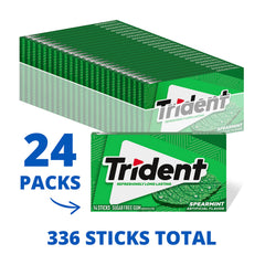 Trident open pack with gum sticks visible for quick breath refresh