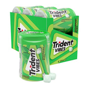 Trident frasco frente mostrando la tapa y diseño, práctico para llevar