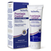 TriDerma frasco frontal mostrando etiqueta y beneficio calmante
