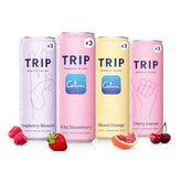 TRIP front packaging showing citrus berry 12-pack and low-calorie benefit