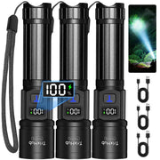 TrixHub front view of three flashlights showing packaging and convenience