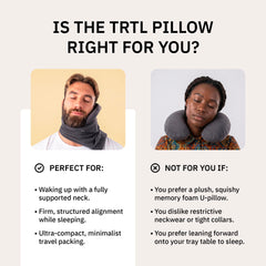 Trtl internal support detail showing firm neck alignment benefit