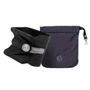 Trtl pillow front view showing black wrap and compact support for comfortable travel