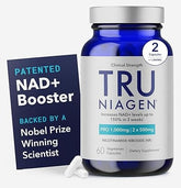 TRU NIAGEN front packaging showing bottle and label benefits