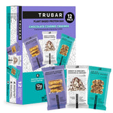 TRUBAR pack frontal mostrando las 12 barras y variedad de sabores, práctico para llevar